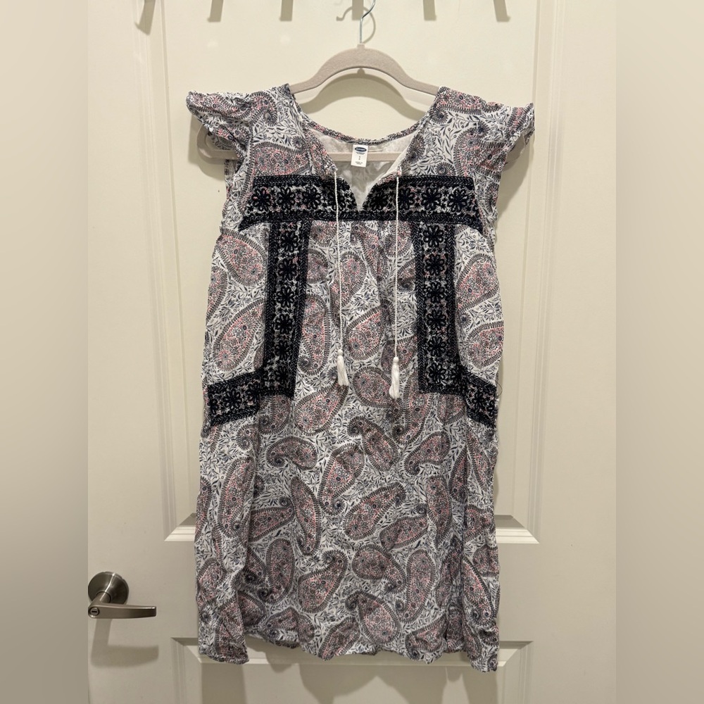 Old Navy Paisley Print Dress in Pink and Black
